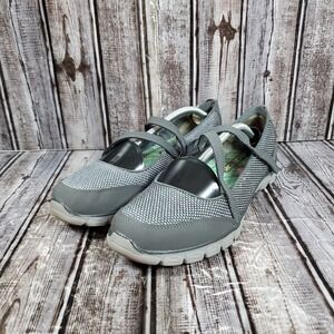 Skechers Women's EZ Flex 3.0 Stopover Mary Janes 22849 Gray Memory Foam Size 8.5